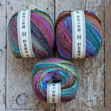Noro | Ito | Colour Changing Yarn Barrels, colour: Zama 1, Ito is a slubby, worsted weight yarn. 100% wool yarn wound into BIG 200 gram barrels. Ito from Noro will never stop pleasing with this colour changing yarn., Knit With Me