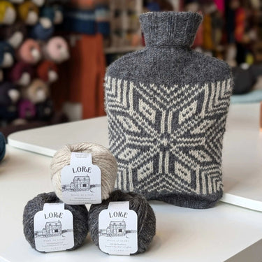 Pochie Hot Water Bottle with Knitting Kit by Kate Davies for a cozy and warm experience.