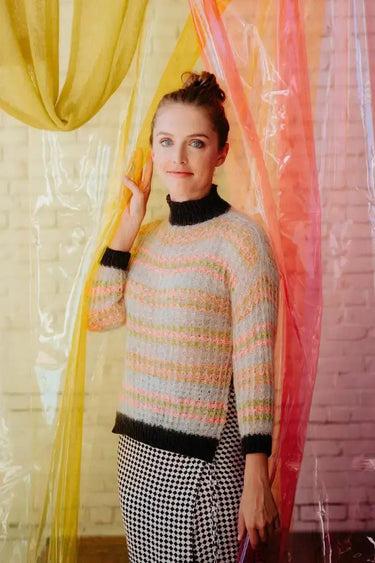 PomPom Issue 44: Spring 2023, , You never know what the day will bring with spring, so it’s the perfect season for layering! All of the pieces in this issue play with opacity, texture, and colourwork, layering techniques, tones, and transparency - sometim