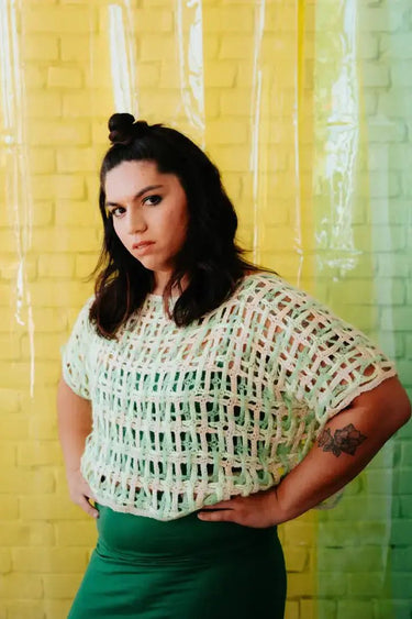 PomPom Issue 44: Spring 2023, , You never know what the day will bring with spring, so it’s the perfect season for layering! All of the pieces in this issue play with opacity, texture, and colourwork, layering techniques, tones, and transparency - sometim