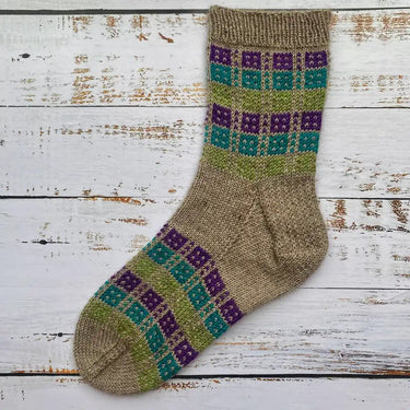 Pre-Order Colour Swatch Sock Kit Cool in option at Knit With Me yarn shop