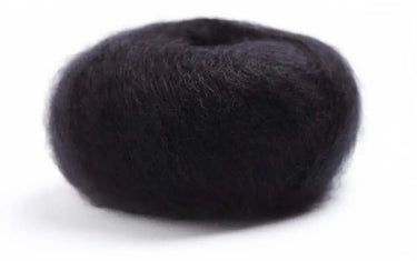 Lamana | Premia | Lace Weight Silk Mohair, Color: 01 Black, Lace weight silk mohair yarn—Premia is airy, soft & luminous. Luxury knitting wool UK for light shawls or paired with Como for rich textures., Knit With Me