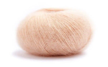 Lamana | Premia | Lace Weight Silk Mohair, Color: 44 Peach, Lace weight silk mohair yarn—Premia is airy, soft & luminous. Luxury knitting wool UK for light shawls or paired with Como for rich textures., Knit With Me