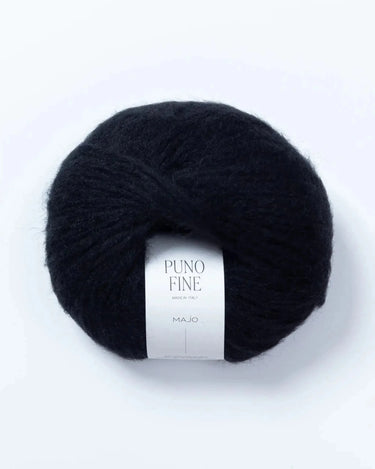 Puno Fine by Majo Garn | Luxurious Alpaca & Cotton Yarn, Colour: Black 603, Shop Puno Fine by Majo Garn—a luxurious blend of baby alpaca, merino, and cotton. Lightweight, soft, ethical, and perfect for delicate knitting projects, Knit With Me