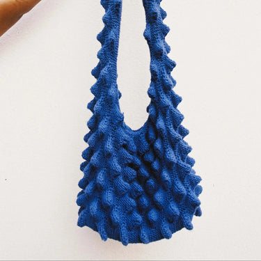 Romanesco Bag Workshop knit bag with architectural spikes, designed by Ranti.