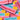 Colorful woven labels with text on a white background