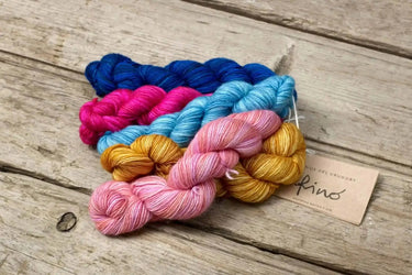 Manos del Uruguay | Fino Mini Skeins | Merino Silk Yarn, Color: Josephine, Fino Mini Skeins blend soft merino & silk for luxe knits. Perfect UK yarn for gradients, colourwork & ethical making with rural impact., Knit With Me