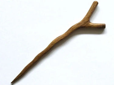Wood Shawl Fastening pin in smooth mid brown, Textile Garden design, perfect for securing shawls and cardigans, approx 100mm length.