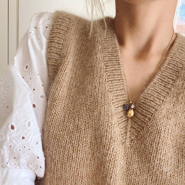 Stockholm Slipover V-neck | PetiteKnit | Printed Pattern in option at Knit With Me yarn shop