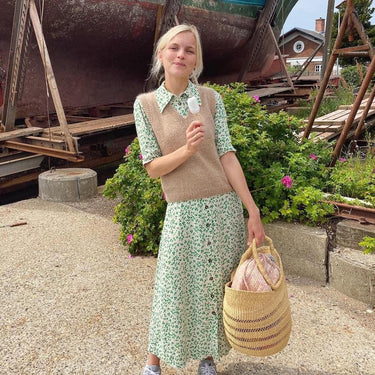 Stockholm Slipover V-neck | PetiteKnit | Printed Pattern in option at Knit With Me yarn shop