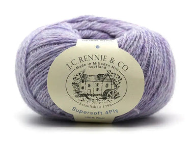 J.C. Rennie | Supersoft 4ply Yarn | 100% Wool, Color: Confetti, J.C. Rennie Supersoft 4ply is the original Scottish supersoft wool yarn, featuring a Shetland-style look and heathered tones. Ideal for colourwork and layering., Knit With Me