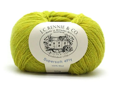 J.C. Rennie | Supersoft 4ply Yarn | 100% Wool, Color: Pistashio, J.C. Rennie Supersoft 4ply is the original Scottish supersoft wool yarn, featuring a Shetland-style look and heathered tones. Ideal for colourwork and layering., Knit With Me