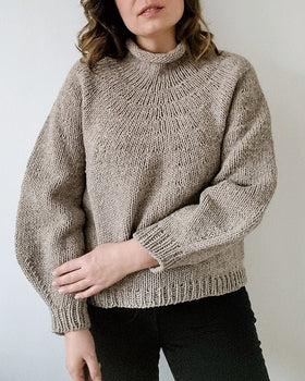 Thule Pullover Kit by Sari Nordlund in De Rerum Natura Cyrano, at Knit With Me yarn shop