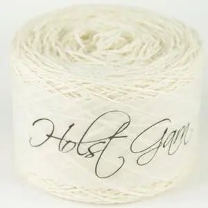 Holst Garn | Tides Yarn | Wool Silk Tweed Blend, Colour: Cream, Tweed-effect yarn in wool & silk—Tides is soft, drapey & ideal knitting wool UK for garments, lace & crochet. Blooms beautifully after washing., Knit With Me