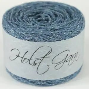 Holst Garn | Tides Yarn | Wool Silk Tweed Blend, Colour: Lapis, Tweed-effect yarn in wool & silk—Tides is soft, drapey & ideal knitting wool UK for garments, lace & crochet. Blooms beautifully after washing., Knit With Me