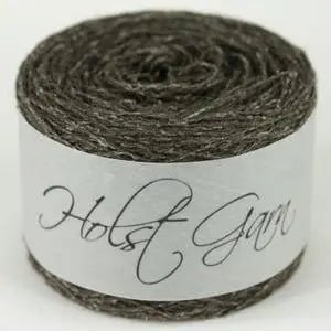 Holst Garn | Tides Yarn | Wool Silk Tweed Blend, Colour: Mole, Tweed-effect yarn in wool & silk—Tides is soft, drapey & ideal knitting wool UK for garments, lace & crochet. Blooms beautifully after washing., Knit With Me