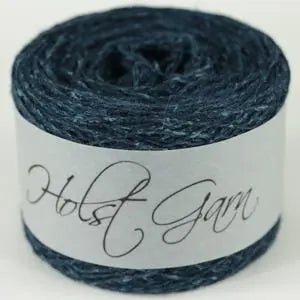 Holst Garn | Tides Yarn | Wool Silk Tweed Blend, Colour: Nightshade, Tweed-effect yarn in wool & silk—Tides is soft, drapey & ideal knitting wool UK for garments, lace & crochet. Blooms beautifully after washing., Knit With Me