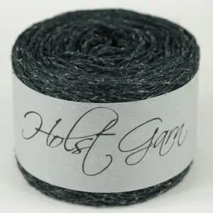 Holst Garn | Tides Yarn | Wool Silk Tweed Blend, Colour: Raven, Tweed-effect yarn in wool & silk—Tides is soft, drapey & ideal knitting wool UK for garments, lace & crochet. Blooms beautifully after washing., Knit With Me