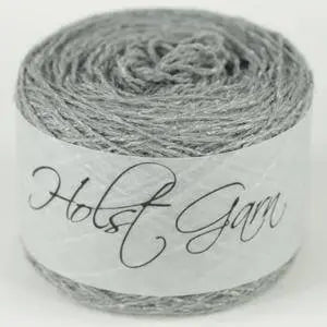 Holst Garn | Tides Yarn | Wool Silk Tweed Blend, Colour: Sterling, Tweed-effect yarn in wool & silk—Tides is soft, drapey & ideal knitting wool UK for garments, lace & crochet. Blooms beautifully after washing., Knit With Me