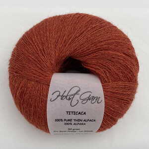 Holst Garn | Titicaca Yarn | Lace Weight Alpaca Wool, Colour: Burnt Orange, Soft lace weight alpaca yarn—Titicaca is perfect for shawls, baby knits or as a carry-along. Ideal knitting wool UK with stunning colour range., Knit With Me