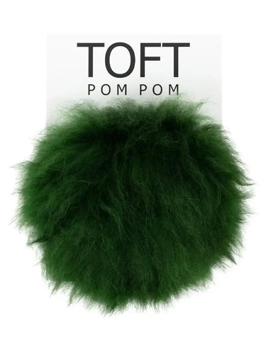 TOFT Alpaca Pom Pom | Interchangeable & Ethical Luxury, Color: Green, Swap your look in seconds with TOFT’s bright, ethical alpaca pom poms. Each snap-on pom is cruelty-free and crafted from naturally sourced fur., Knit With Me