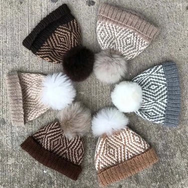 TOFT Alpaca Pom Pom | Ethical Fur for Hats & Scarves, Color: Black, Add soft, natural luxury to hats with TOFT’s ethical alpaca fur pom poms. No alpacas harmed—just beautifully fluffy and easy to attach., Knit With Me