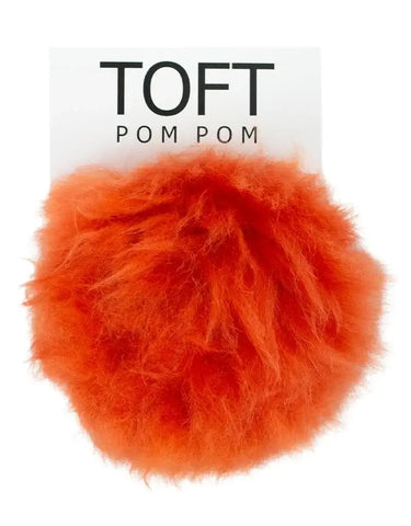 TOFT Alpaca Pom Pom | Interchangeable & Ethical Luxury, Color: Orange, Swap your look in seconds with TOFT’s bright, ethical alpaca pom poms. Each snap-on pom is cruelty-free and crafted from naturally sourced fur., Knit With Me