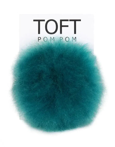 TOFT Alpaca Pom Pom | Interchangeable & Ethical Luxury, Color: Teal, Swap your look in seconds with TOFT’s bright, ethical alpaca pom poms. Each snap-on pom is cruelty-free and crafted from naturally sourced fur., Knit With Me