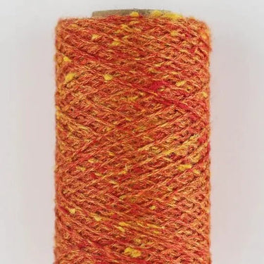 BC Garn | Tussah Tweed | Cruelty-Free Silk Yarn, Colour: 04 Mandarine, Tussah Tweed by BC Garn is a light fingering silk yarn with tweed texture. Cruelty-free, softens with wear—perfect for summer knits and layering., Knit With Me