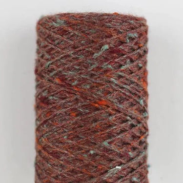 BC Garn | Tussah Tweed | Cruelty-Free Silk Yarn, Colour: 09 Rust Aqua Mix, Tussah Tweed by BC Garn is a light fingering silk yarn with tweed texture. Cruelty-free, softens with wear—perfect for summer knits and layering., Knit With Me