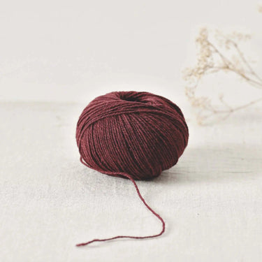 Ulysse Yarn | De Rerum Natura (Sport Weight) in Amarante colour at Knit With Me yarn shop