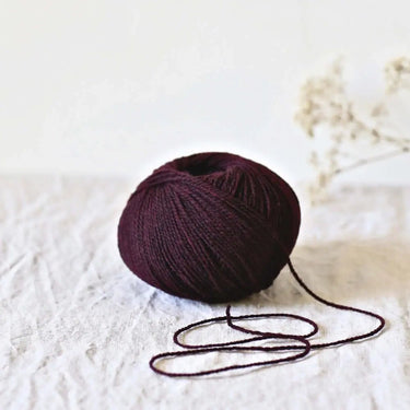 Ulysse Yarn | De Rerum Natura (Sport Weight) in Merlot colour at Knit With Me yarn shop