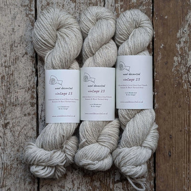 Wool Decanted | Vintage 23 DK | Soft British Wool Yarn, colour: Natural Grey, Vintage 23 DK is soft British wool yarn with Polwarth, Romney & Shetland. Ideal knitting wool UK for colourwork, texture & next-to-skin wear, Knit With Me