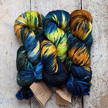 Manos del Uruguay | Franca | Hand Dyed Chunky, Color: Aquarium, Manos del Uruguay Franca is small batch artisan yarn that is light, lofty and bouncy 100% superwash merino, super chunky single yarn., Knit With Me