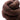 Brown skein of yarn on a white background