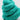 Turquoise skein of yarn on a light gray background