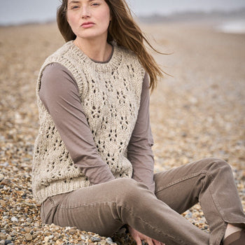 Yarrow Vest | Bramble & Fleece | PDF Pattern in option at Knit With Me yarn shop