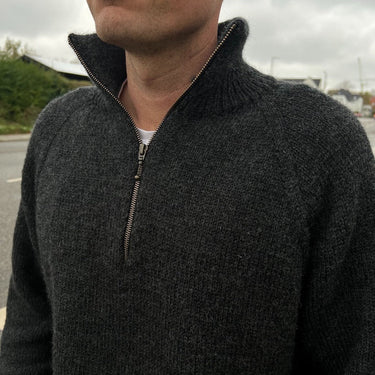 Zipper Sweater Light Man | PetiteKnit | Printed Pattern in option at Knit With Me yarn shop