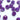 Purple iridescent buttons on a white background