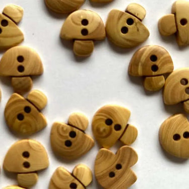 12mm olive wood mushrooms (B8) - Knit With Me