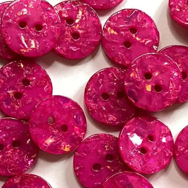 15mm hot pink sparkly buttons – Knit With Me