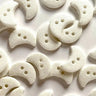 15mm moon shaped pearly glitter buttons (C9) - Knit With Me