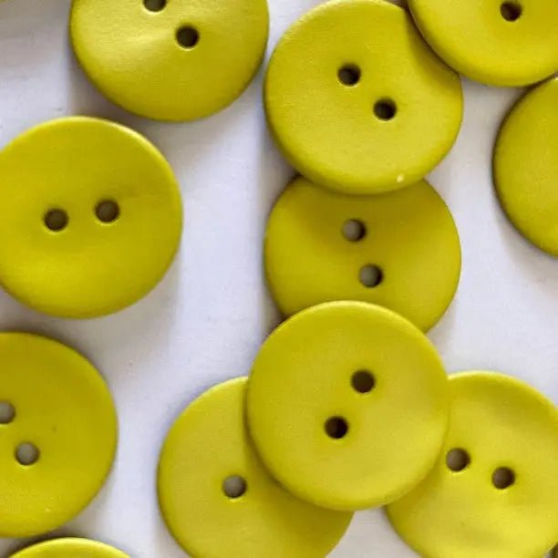 18mm matt shell bright yellow buttons – Knit With Me