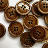 20mm Brown stained glossy buttons Size (A4) - Knit With Me