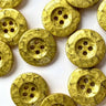 20mm hammered metal effect green-yellow buttons (D1) - Knit With Me