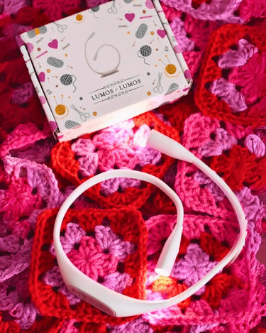 Lumos Knitting Light | Neck Light, , Knit anytime with the Lumos knitting neck light! The Lumos light is perfect for hands-free crafting. Shop the Lumos knitting light for bright, focused lighting., Knit With Me