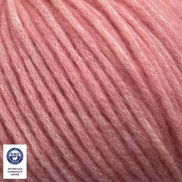 Camarose | Snefnug – Light, Soft Alpaca & Cotton Yarn, Color: 7914 STØVET ROSA SNEFNUG RWS, Express your colour style with Snefnug’s baby alpaca, cotton, and merino blend. Light, soft yarn for handknit sweaters, vests, and accessories., Knit With Me