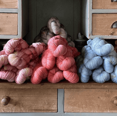 Knitting Shed | A&P Classic Sock 4ply | Merino Sock Yarn, Color: Rosey Tiger, A hand-dyed 2-ply, fingering weight non, mulesed merino and nylon blend for beautifully soft and durable socks, hats and other accessories., Knit With Me
