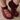 Knitted socks with floral pattern on a neutral background