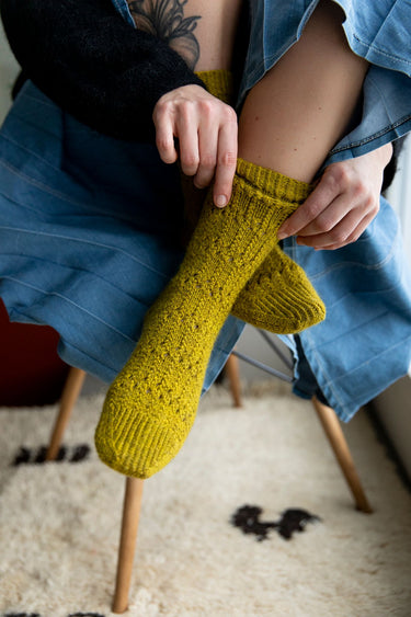 Laine | 52 Weeks of Socks Vol. II | Colourful Sock Knits, , Discover 52 sock patterns in Laine’s vibrant sequel. From lace to beads, explore styles for every level. A must-have book for every sock knitting lover., Knit With Me